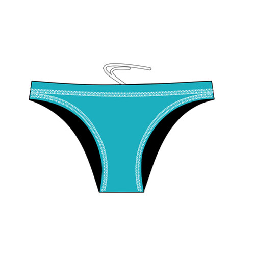 Delfina Bravo Brights Female Bikini Bottom - Teal front