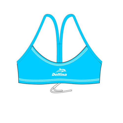 Delfina Bravo Brights Female Bikini Top - Blue front