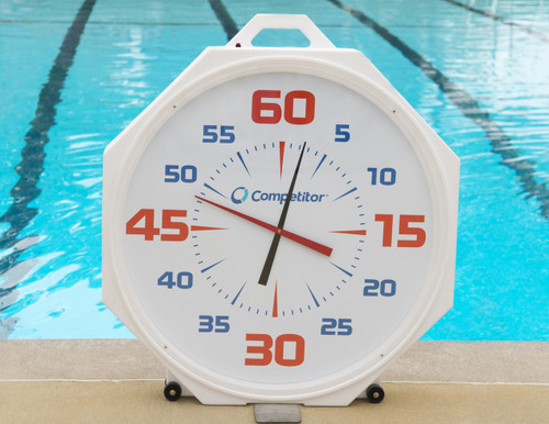 Competitor Swim COMPETITOR PACECLOCK, 37", BATTERY, WHITE 