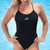 Delfina Swimwear & Gear DELFINA SOLID FEMALE CUT OUT SWIMSUIT, BLACK