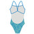 Delfina Female Brazilian Cutout Swimsuit - Teal Tropics
