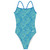 Delfina Female Brazilian Cutout Swimsuit - Teal Tropics