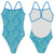 Delfina Female Brazilian Cutout Swimsuit - Teal Tropics