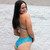 Delfina Female Brazilian Cutout Swimsuit - Teal Tropics