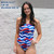 Delfina Female Brazilian Cutout Swimsuit - Americana