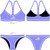 Delfina Bravo Brights Female Bikini Top - Lavender entire suit front and back