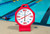 Competitor Swim COMPETITOR PACECLOCK, 15" RED BATTERY, WHITE FACE