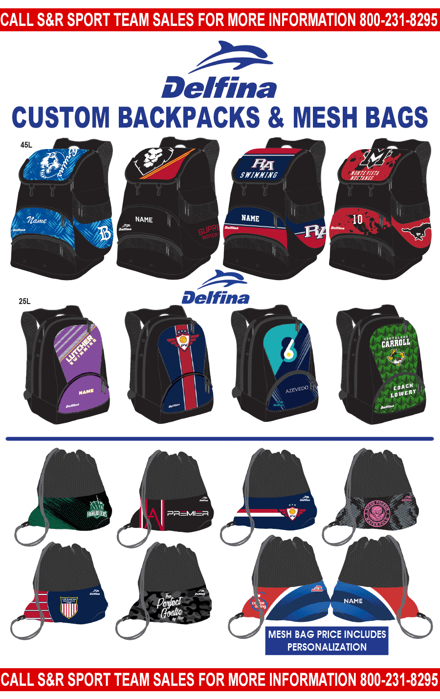 Custom Team Backpacks