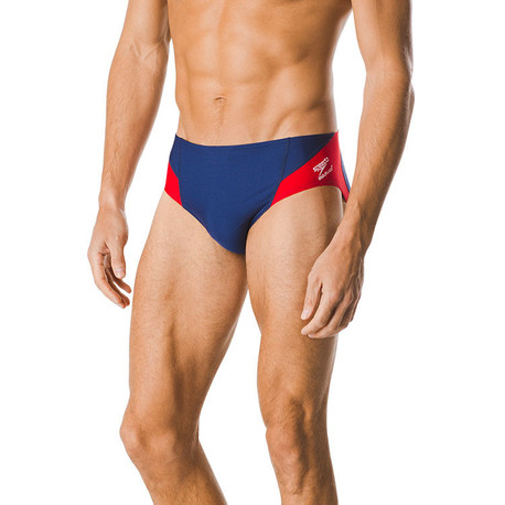 Speedo Men's Swimsuit Brief Endurance+ Splice Team Colors