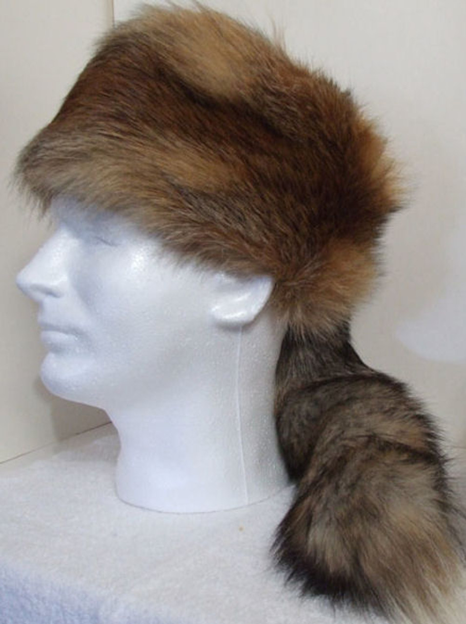 russian fur hat with tail