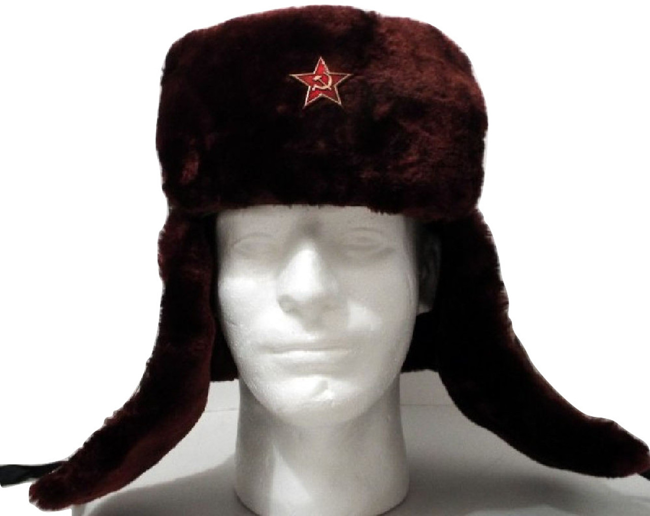 Russian Ushanka Spring Style Camouflage w/ Red Star Hammer & SIckle Emblem  (Size 60 cm)