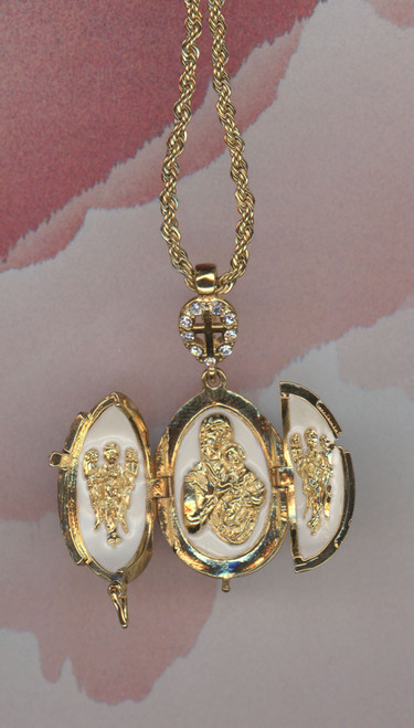 White Latch-opened Religious Pendant White Latch-opened Religious Pendant