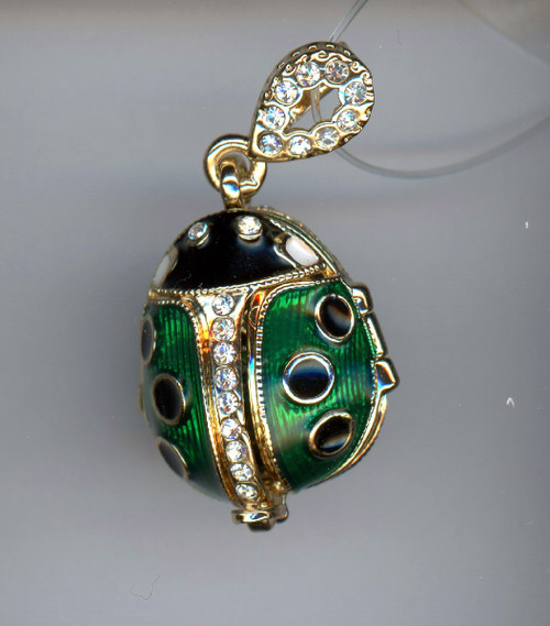 Green Lady Bug with Latch type Pendant