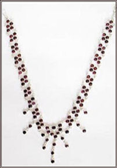 Silver Necklaces with Garnets