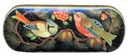 "Two Birds and Berries" lacquer box