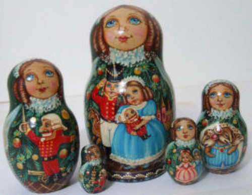 5pcs Russian Nesting doll "Nutcracker" by Ludmilla Chemelova