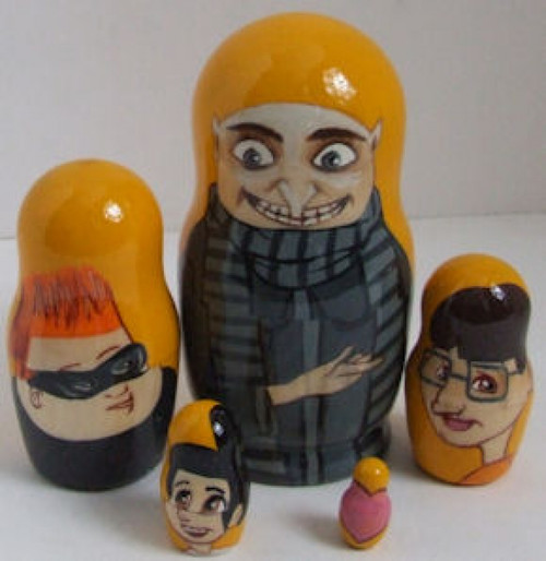 5pcs. Russian Nesting Doll of the Despicable Me Movie 5pcs. Russian Nesting Doll of the Despicable Me Movie