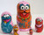 5pcs Hand Painted Russian Nesting Doll of SESAME STREET MEDIUM