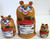 3pcs Hand Painted Russian Nesting Doll of BEARS w/ Handcarved Ears