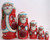 Hand Painted 5pcs Russian Nesting Doll of Santa's