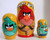 5pcs Hand Painted Russian Nesting Doll of The Angry Birds Large