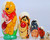 5pcs Hand Painted Russian Nesting Doll of Winnie The Pooh (4.25 inches tall)