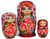 5pcs. Hand Painted Russian Nesting Doll Floral Arrangements Style 1 ( 6 inches tall)