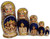 5pcs Hand Made Russian Nesting Doll of Russian Churches Burned Wood Style (7 inches tall)