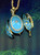 Light Blue Latch-opened Religious Pendant