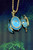 Light Blue Latch-opened Religious Pendant