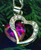 Deep Purple (Bluish) Leaf Infinity Love Heart Pendant