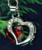 Deep Red Leaf Infinity Love Heart Pendant