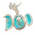 Russian Handmade Faux Pendant w/ Lt. Blue Lady Bug, w/ Flower Inside Russian Handmade Faux Pendant w/ Lt. Blue Lady Bug, w/ Flower Inside