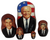5pcs Handmade Russian Nesting Doll of President Biden & Prior Democrat Presidents(Biggest doll 7.5inches tall) 5pcs Handmade Russian Nesting Doll of President Biden & Prior Democrat Presidents(Biggest doll 7.5inches tall)