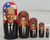 5pcs Handmade Russian Nesting Doll of President Biden & Prior Democrat Presidents(Biggest doll 4.25 inches tall)