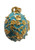 Russian Silver egg Pendant Light Blue base with gold color specks Opens Elephant