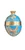 Russian Faberge Inspired Easter Enamel Egg Pendant Turquoise Color w/ Chain