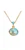 Russian Faberge Inspired Easter Enamel Egg Pendant Turquoise Color w/ Chain