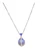 Russian Faberge Inspired Easter Enamel Egg Blue Color Pendant w/ Silver Chain