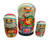 5pcs Hand Painted Russian Nesting Doll Santa Claus Style 7.25"