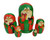 5pcs Hand Painted Santa Russian Nesting Doll of Five Santa Clauses 5.25" tall