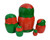 5pcs Hand Painted Santa Russian Nesting Doll of Five Santa Clauses 5.25" tall