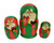5pcs Hand Painted Santa Russian Nesting Doll of Five Santa Clauses 5.25" tall