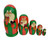 5pcs Hand Painted Santa Russian Nesting Doll of Five Santa Clauses 5.25" tall