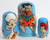 5pcs Hand Painted Russian Nesting Doll of The Flinstones Medium
