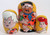 5pcs Hand Painted Russian Nesting Doll of the Flintstones Large