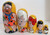 5pcs Hand Painted Russian Nesting Doll of the Flintstones Large