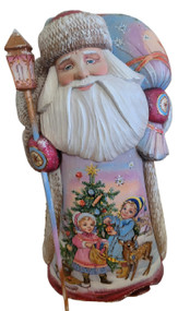 16 inches tall One of a KInd Hand Painted and Hand Crafted Russian Father Frost Santa by S Koudryashova