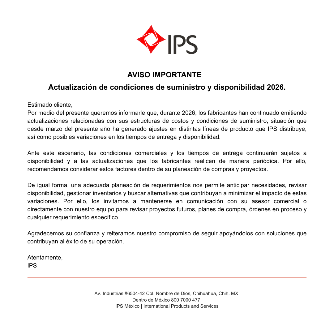 Aviso importante IPS