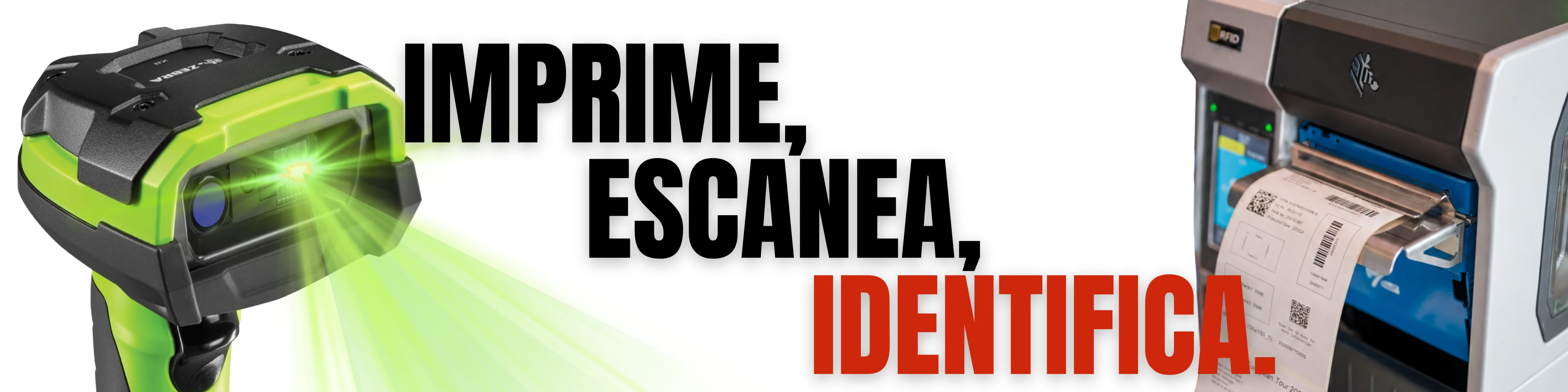 Imprime, escanea, identifica: escáner e impresora industrial Zebra.